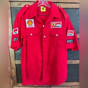 Vintage Tommy Hilfiger Sponsored Ferrari F1 racing team shirt— Nice Man Sports